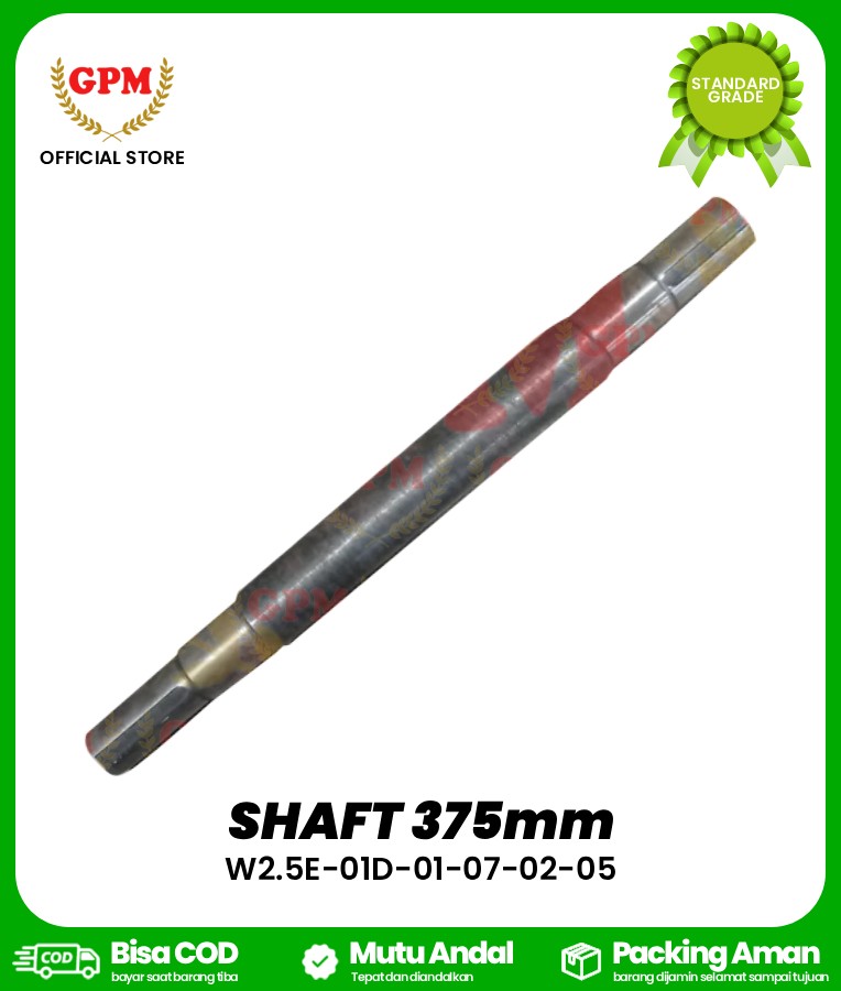 SHAFT 375mm NDR-85 / W2.5E-01D-01-07-02-05
