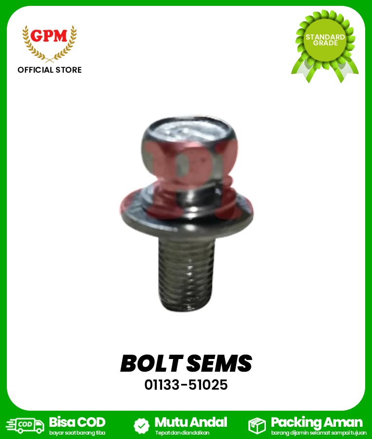 BOLT SEMS DC35/DC70/01133-51025