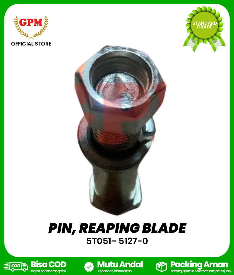 PIN, REAPING BLADE / BAUT KEPALA PISAU SEMUA TYPE KUBOTA, YANMAR, LOVOL RG-108/ 5T051- 5127-0
