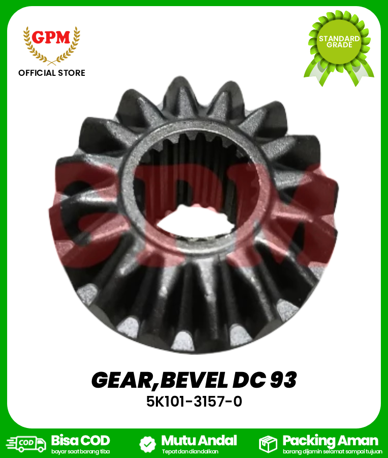GEAR,BEVEL / GEAR NANAS ULIR DEPAN DC-93/ GEAR NANAS ULIR REBAH BELAKANG DC-70 / 5K101-3157-0