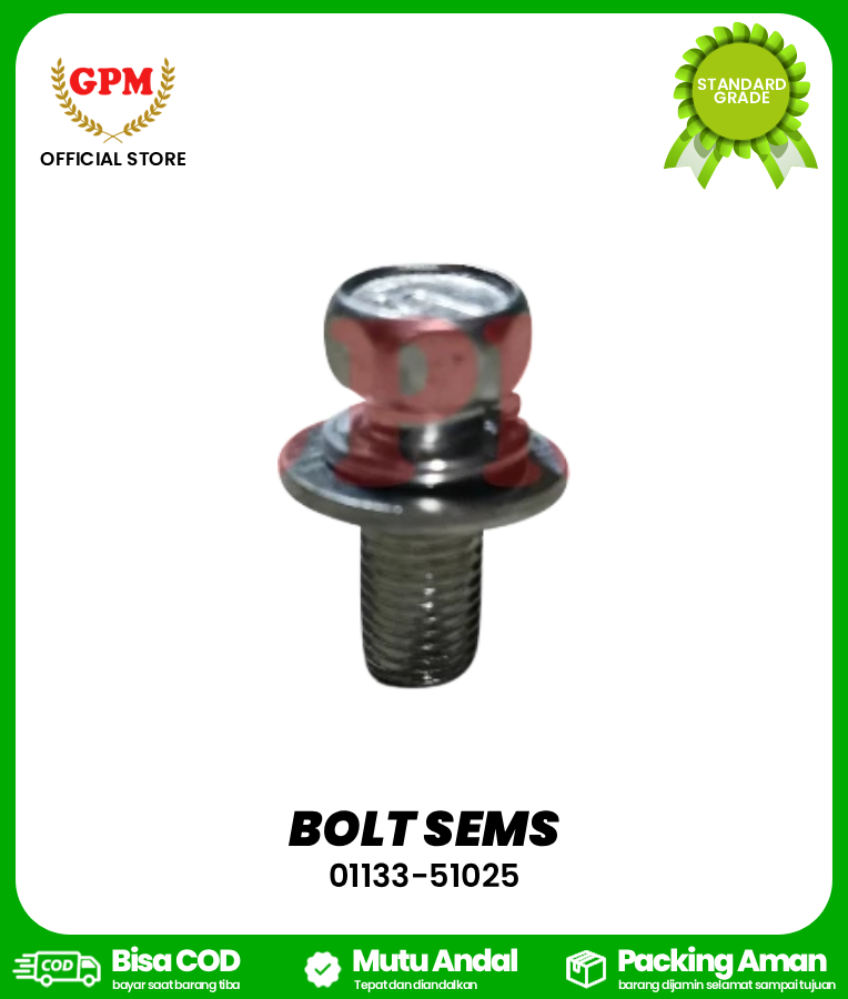 BOLT SEMS DC35/DC70/01133-51025