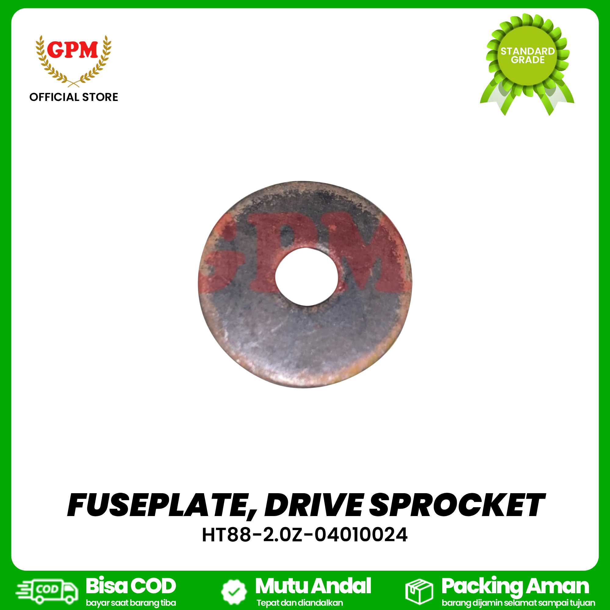 FUSEPLATE, DRIVE SPROCKET / HT88-2.0Z-04010024