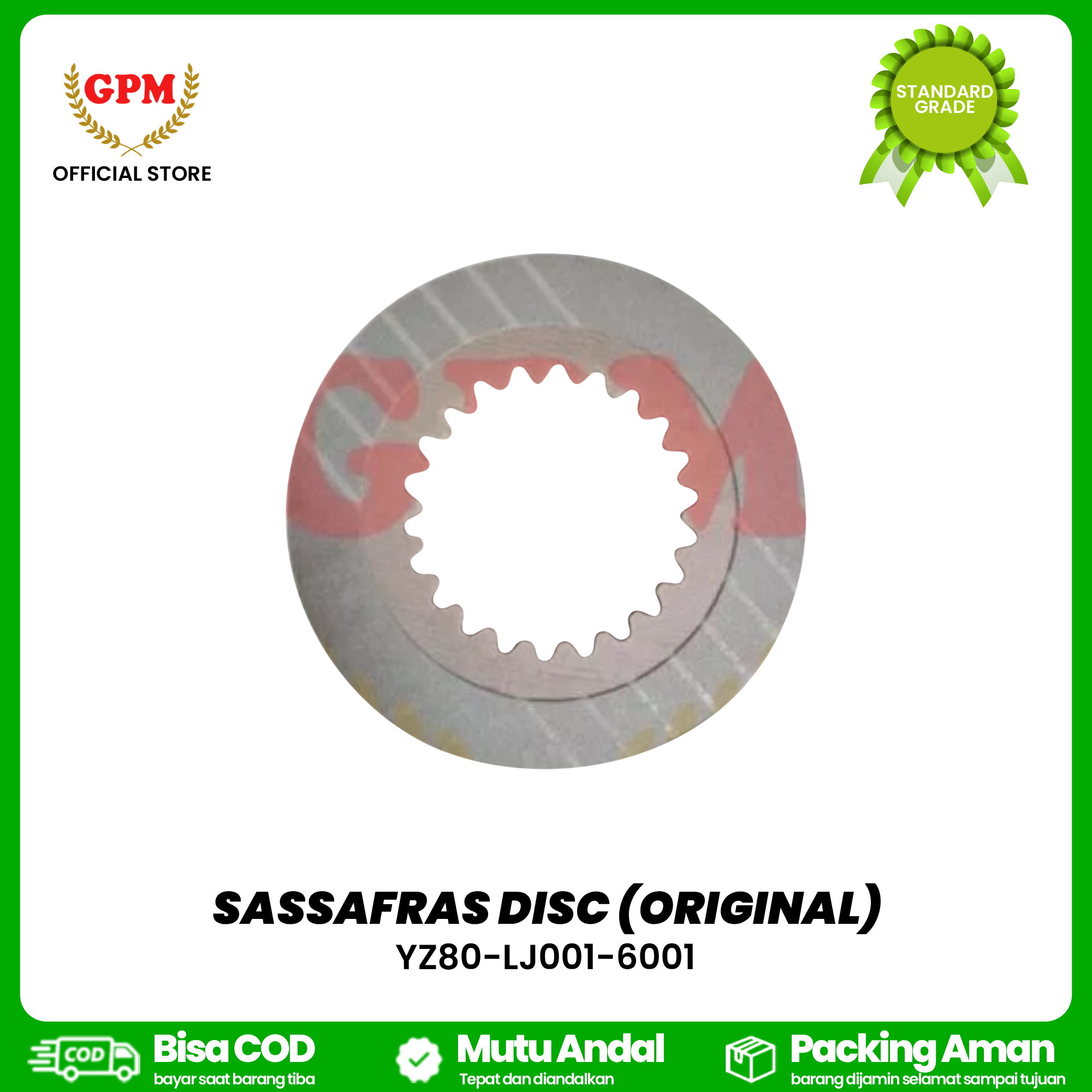 SASSAFRAS DISC (ORIGINAL) / KAMPAS BELOK MAXXI, NDR 85 / YZ80-LJ001-6001