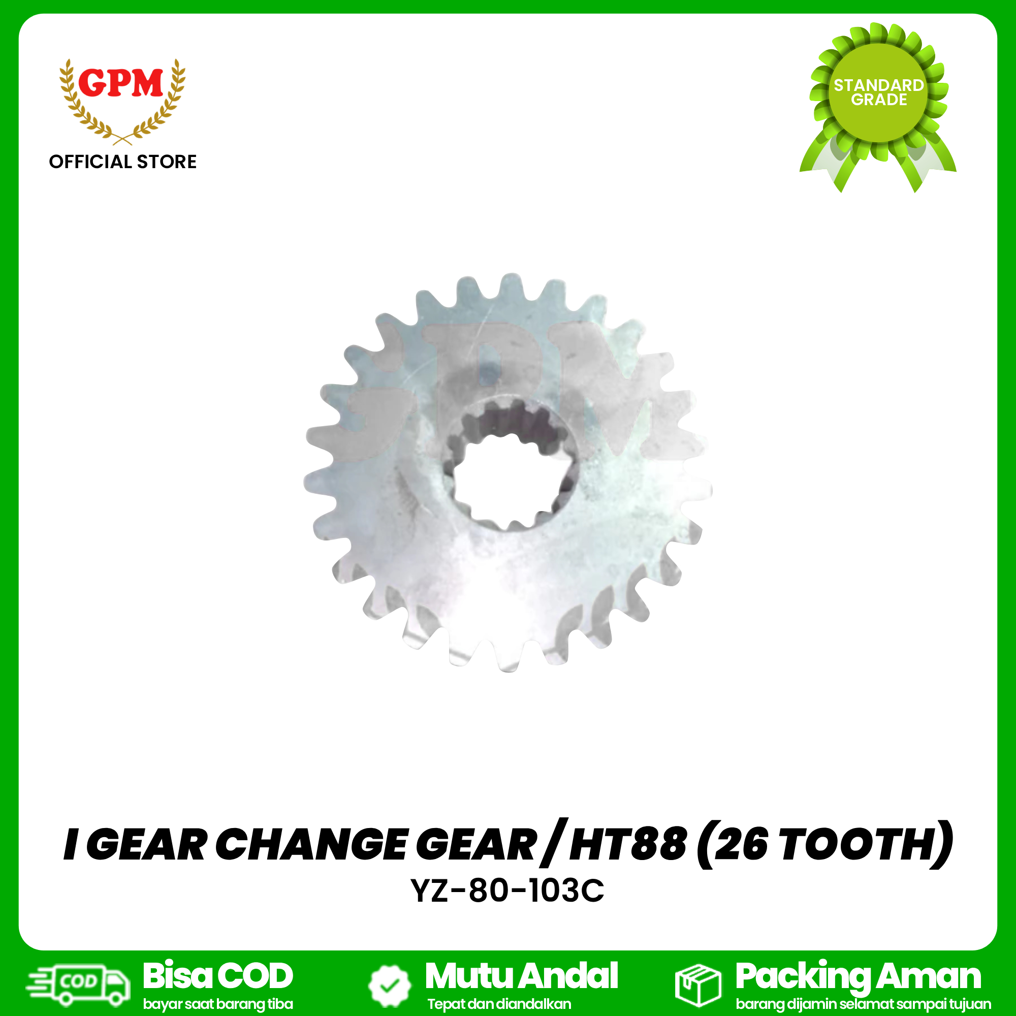 I GEAR CHANGE GEAR / HT88 (26 TOOTH) / YZ-80-103C