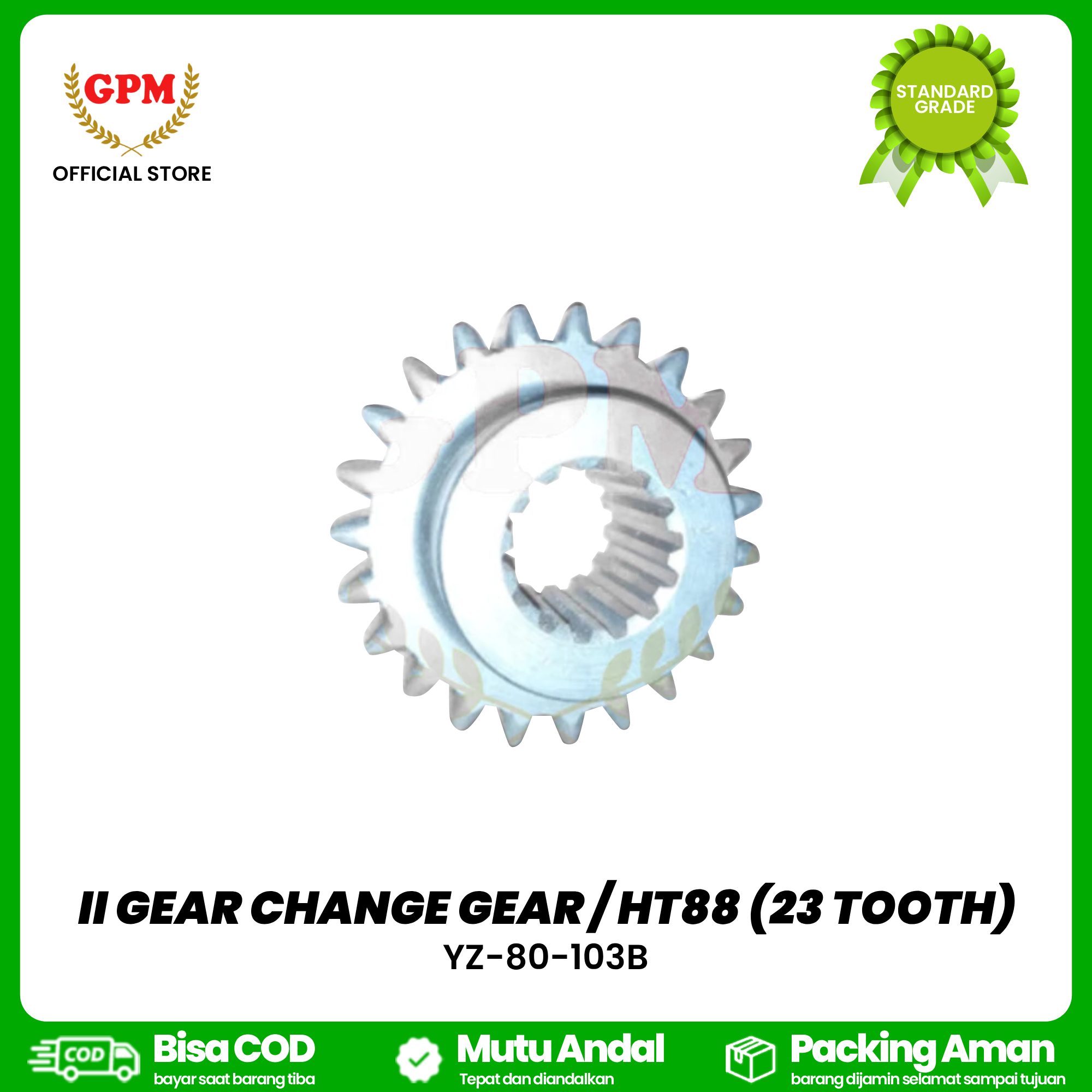 II GEAR CHANGE GEAR / HT88 (23 TOOTH) / YZ-80-103B