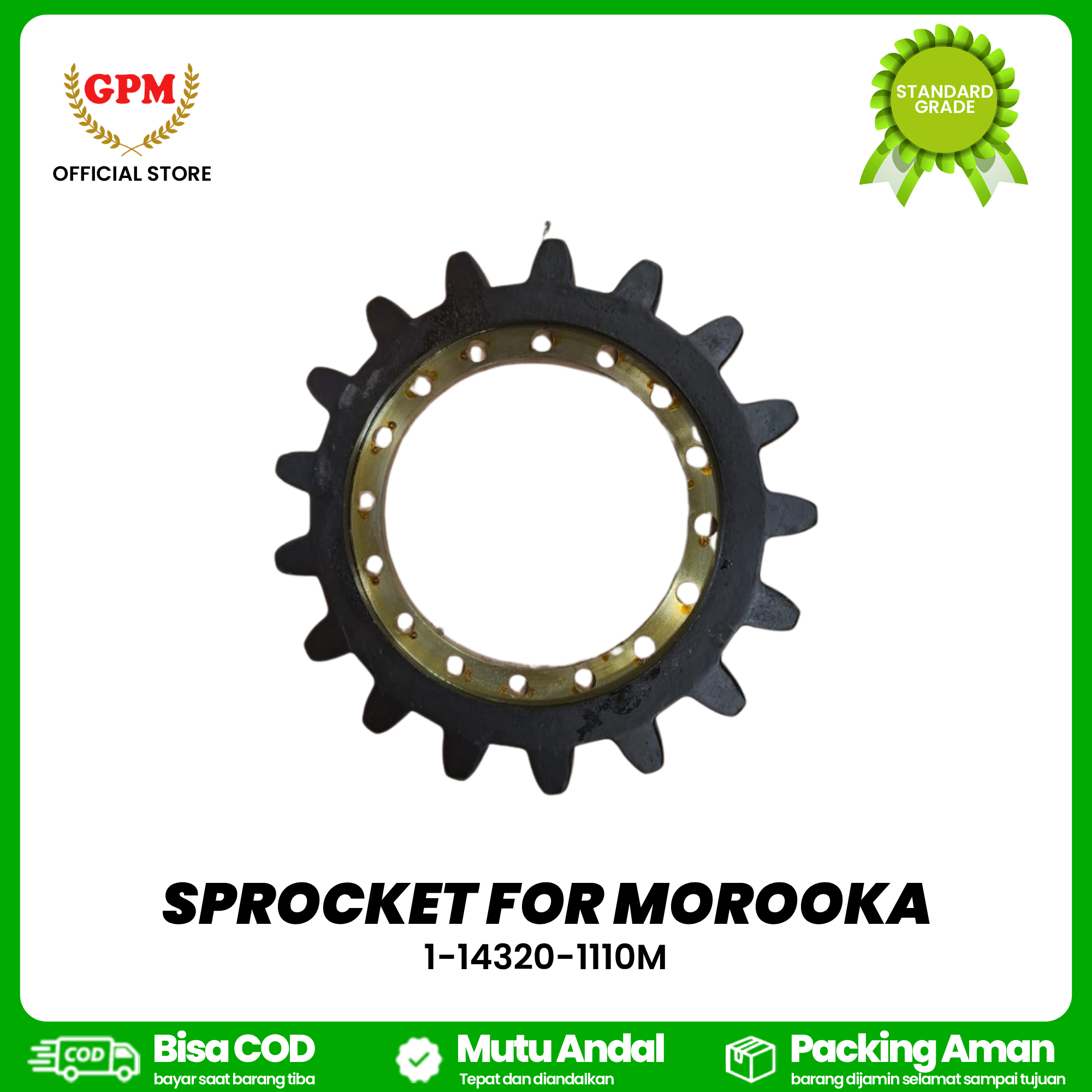 SPROCKET FOR MOROOKA / GEAR BINTANG DUMPER 5T MOROOKA MST 800 VD / 1-14320-1110M