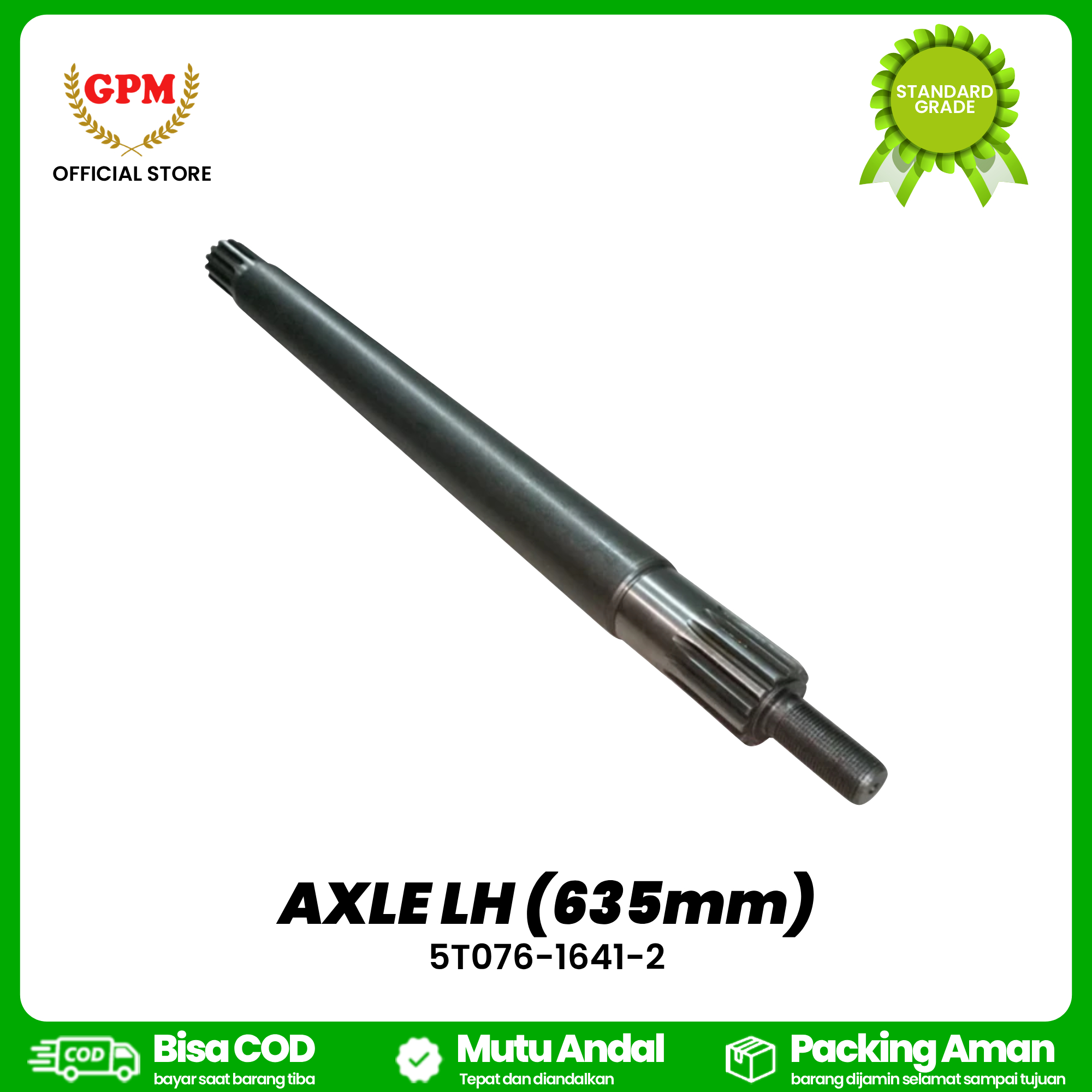 AXLE LH (635mm) / AS GEABOX KIRI DC-70 / 5T076-1641-2