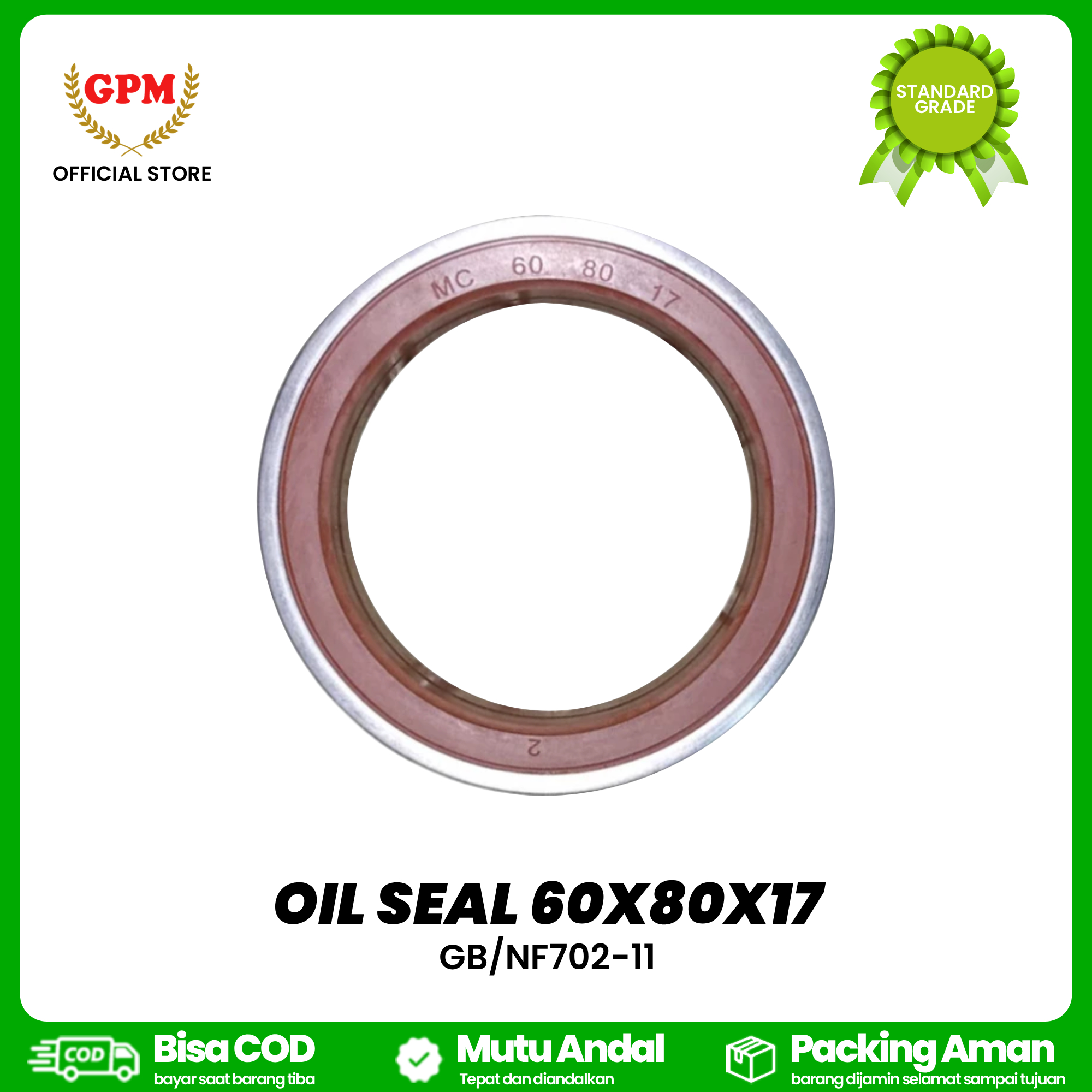 OIL SEAL 60X80X17 / SEAL SPROCKET INARI ZOOMLION / GB/NF702-11