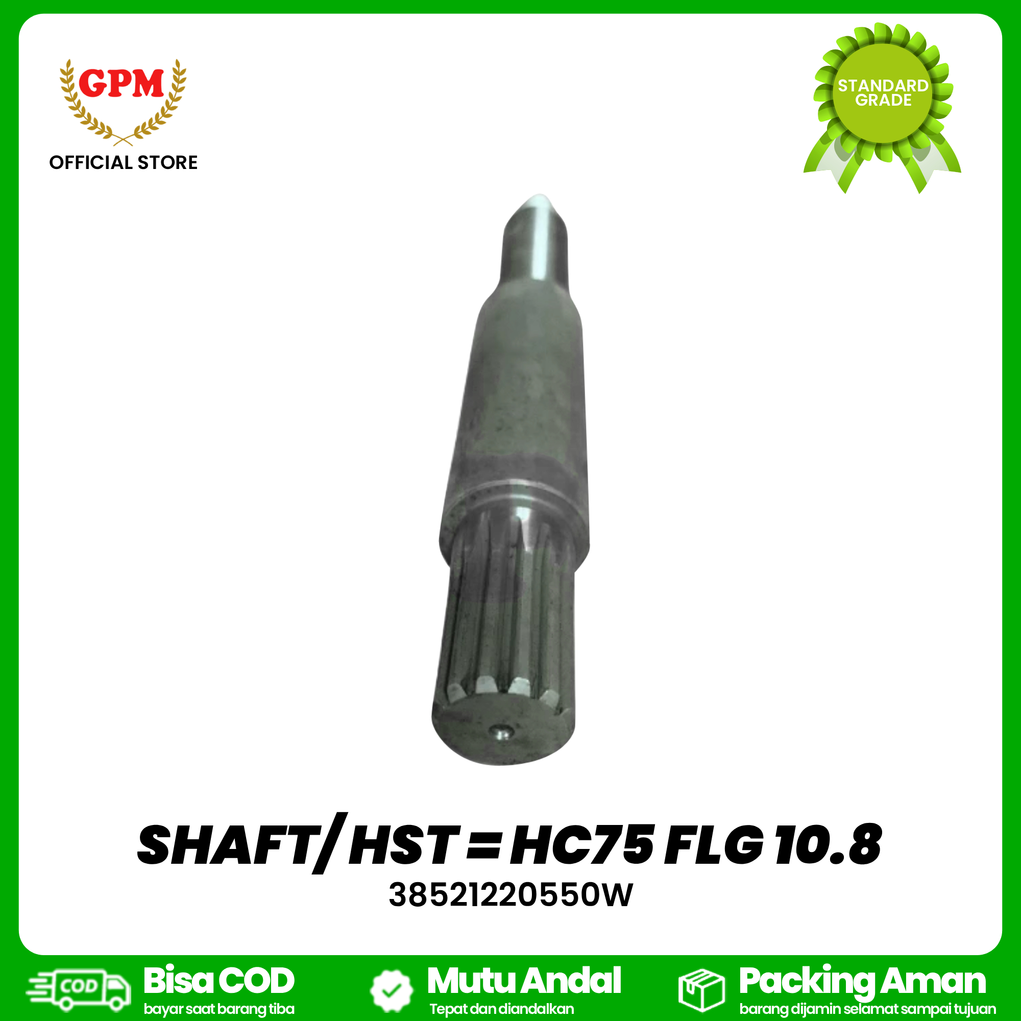 SHAFT/ HST = HC75 FLG 10.8, 38521220550W