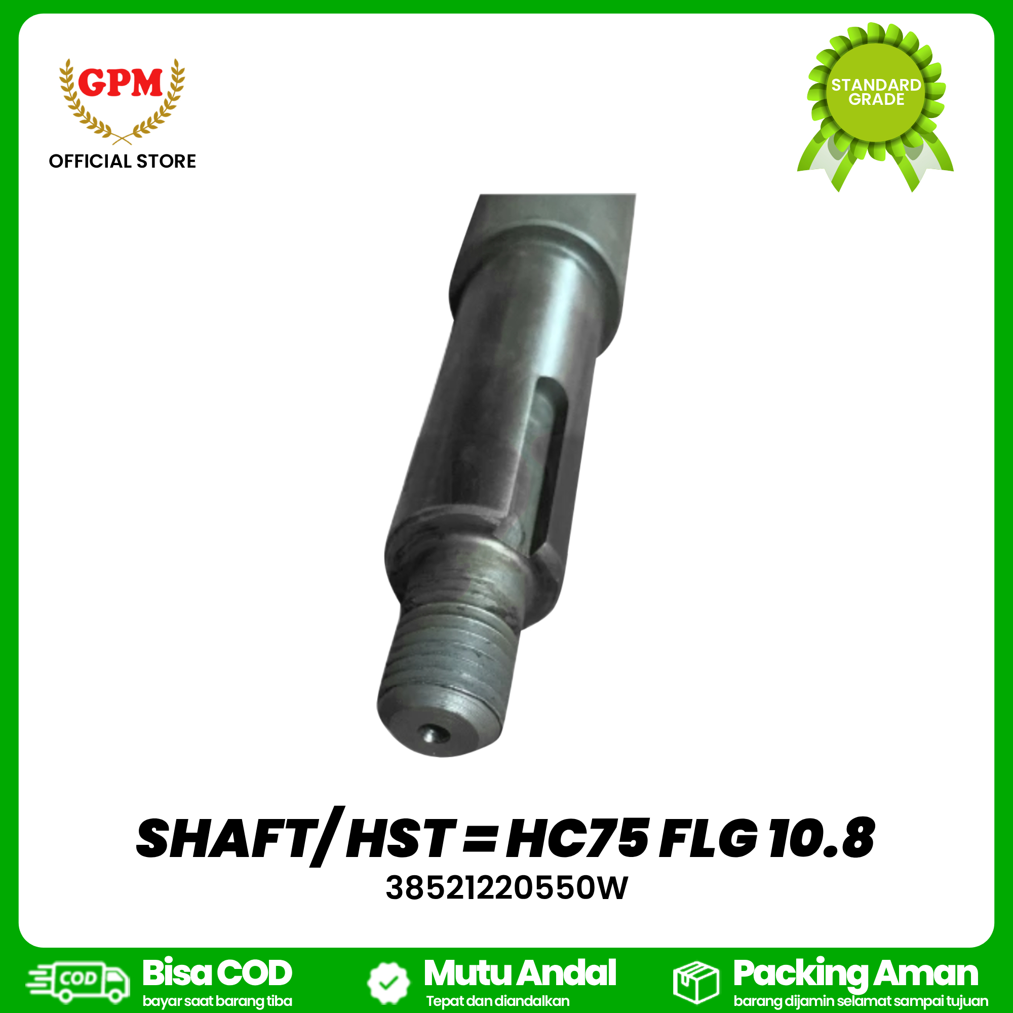 SHAFT/ HST = HC75 FLG 10.8, 38521220550W